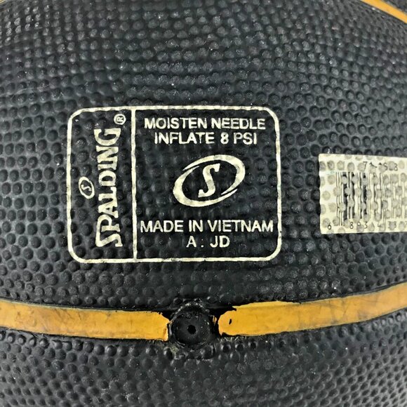 Spalding Force NBA Basketball Indoor Outdoor Rubber‎ Black Yellow Size 5 27.5" - Picture 4 of 6